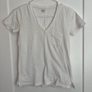 Madewell V-Neck White Shirt